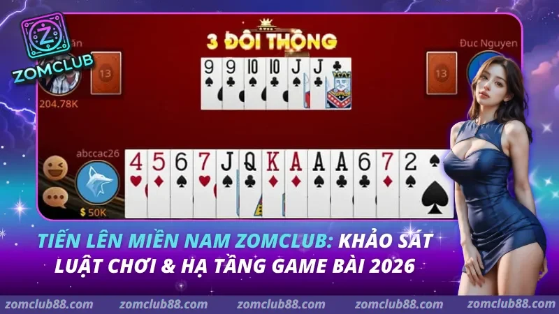 Tiến lên miền Nam Zomclub: Khảo sát luật chơi & Hạ tầng Game bài 2026 8 Tiến lên miền Nam Zomclub